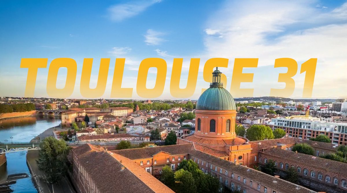 Toulouse vue du ciel : le dôme de la Grave, la Garonne et le Pont-Neuf · Toulouse 31