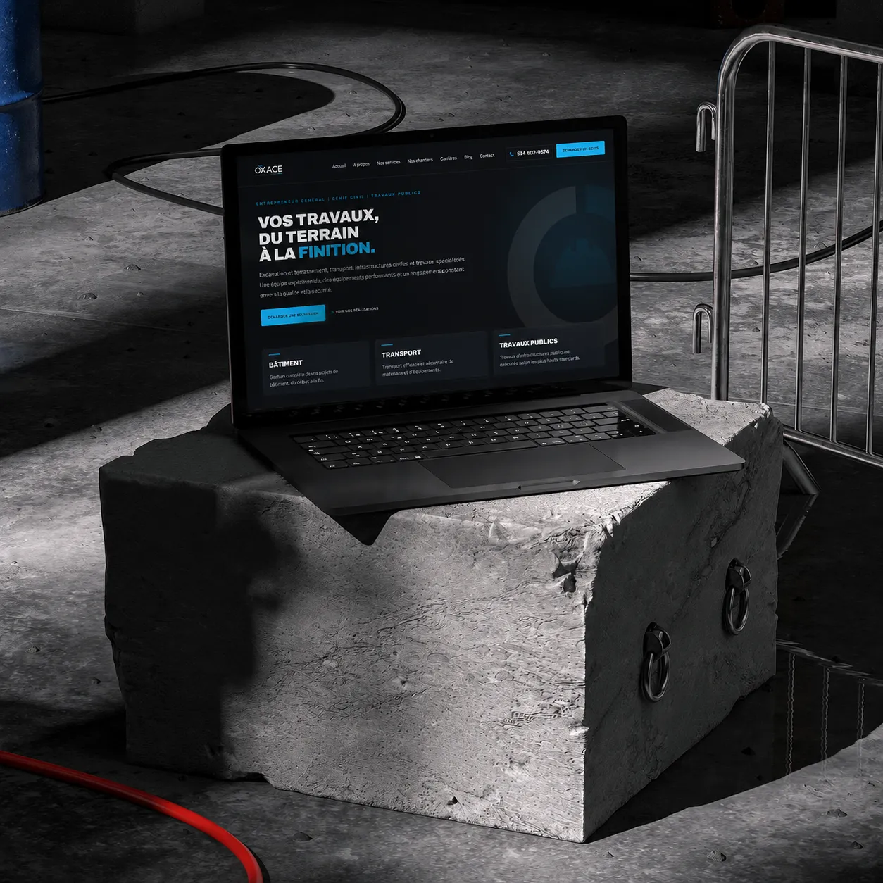 Site internet · Oxace Travaux Publics