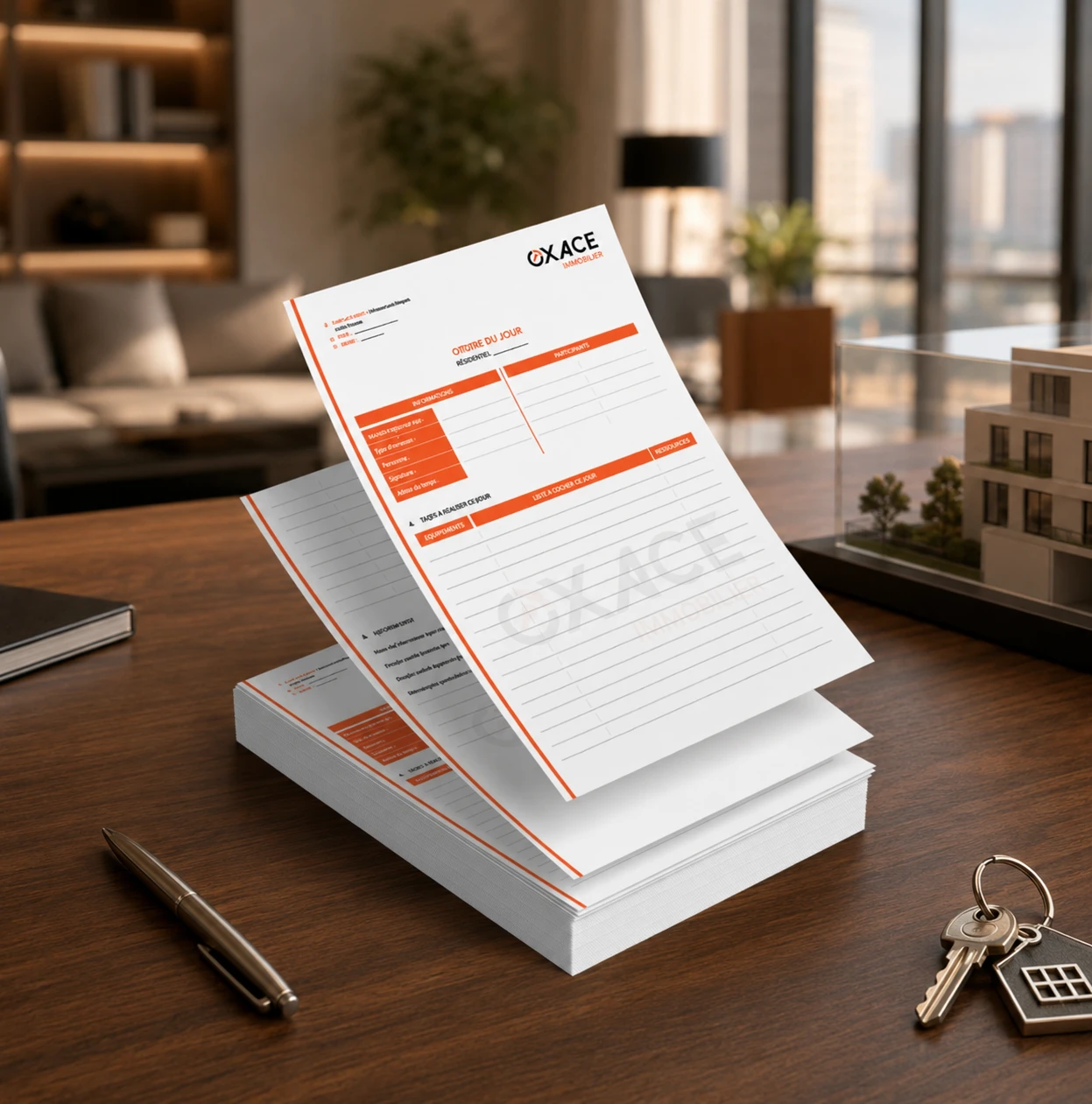 Bloc-notes de chantier · Oxace Immobilier